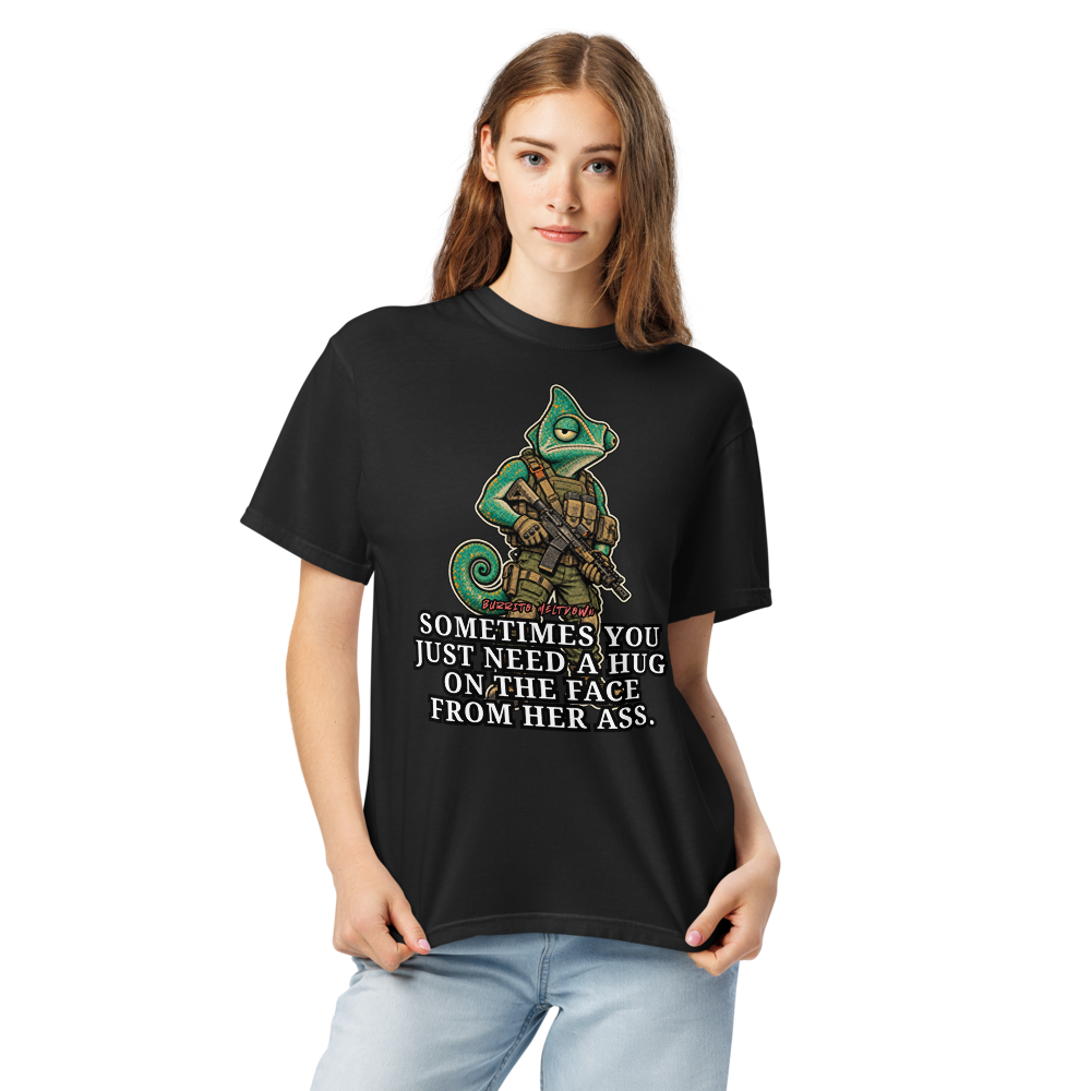 Sometimes You Need a Hug – Tactical Chameleon Warrior Tee Mockup