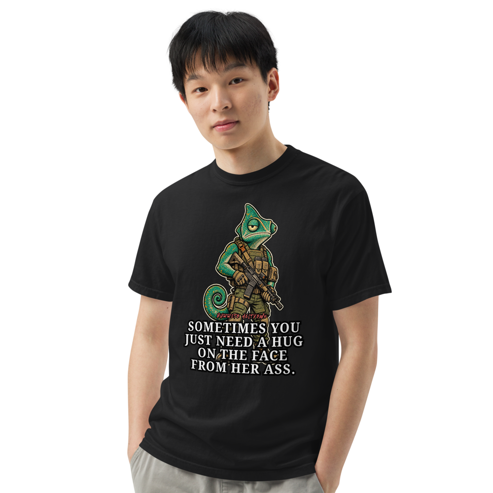 Sometimes You Need a Hug – Tactical Chameleon Warrior Tee Mockup