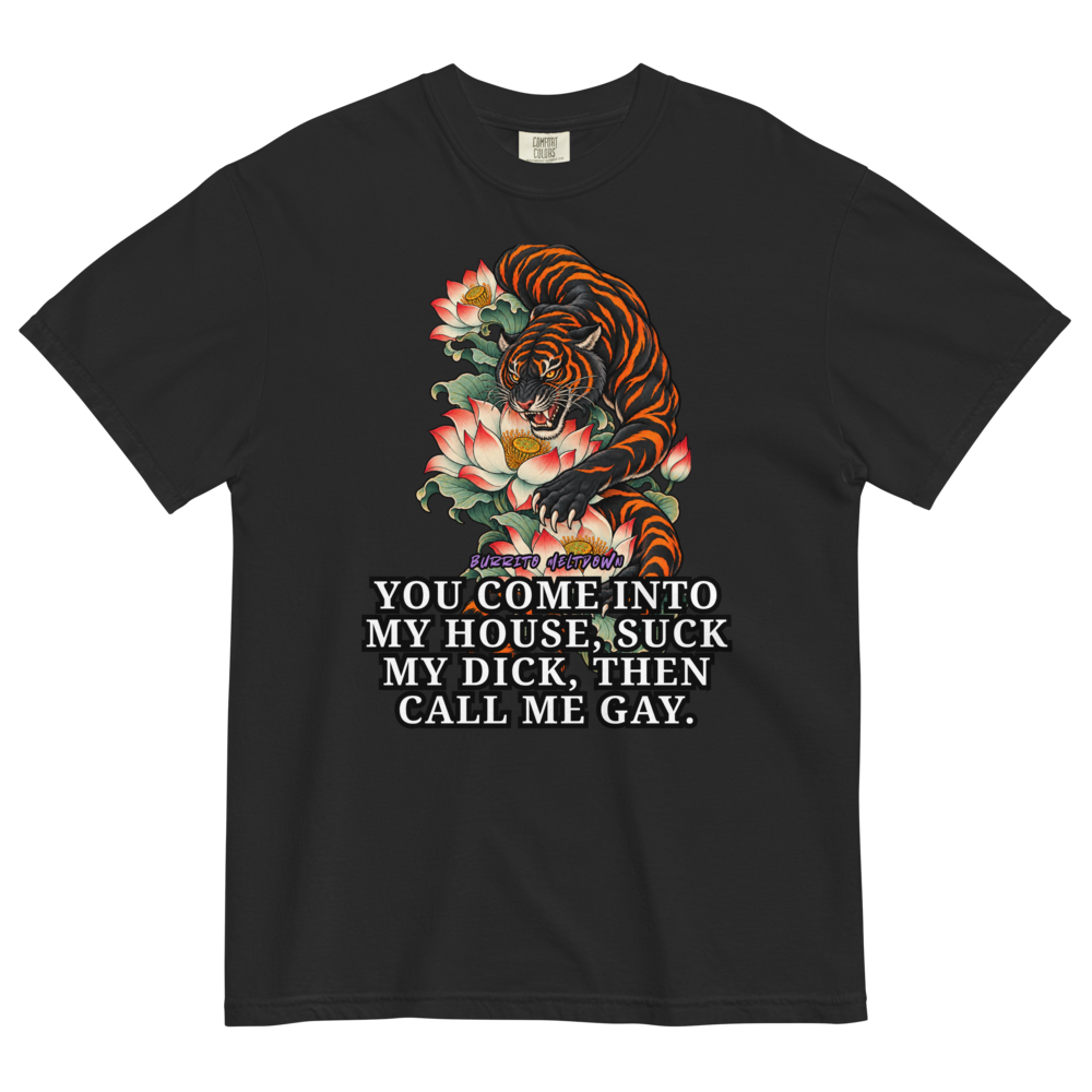 You Come Into My House – Lotus Tiger Tee Mockup
