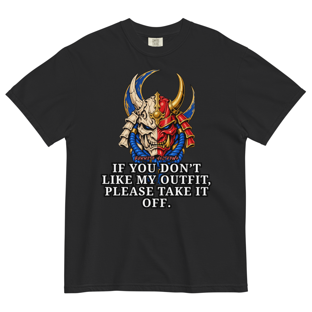If You Do Not Like My Outfit – Split Samurai Skull Tee Mockup