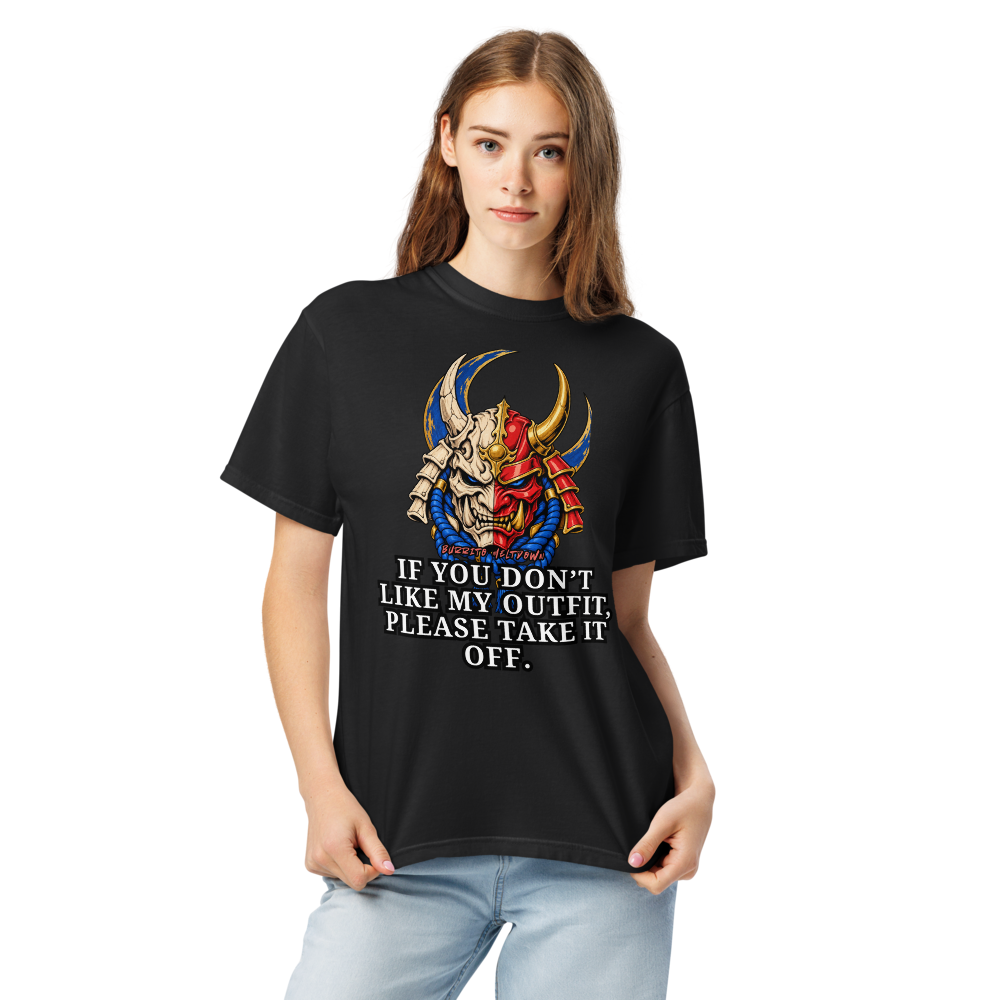If You Do Not Like My Outfit – Split Samurai Skull Tee Mockup